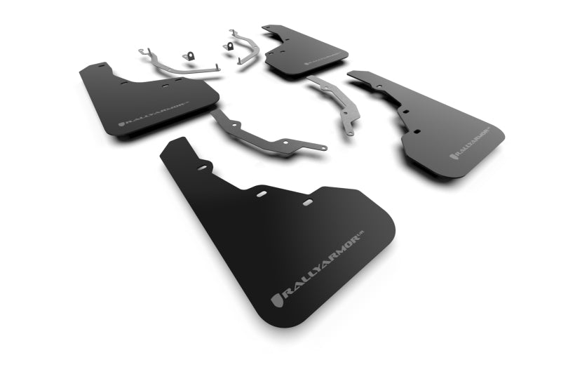 Rally Armor 2022 Hyundai Santa Cruz Black Mud Flap w/ Grey Logo - Body & Protection