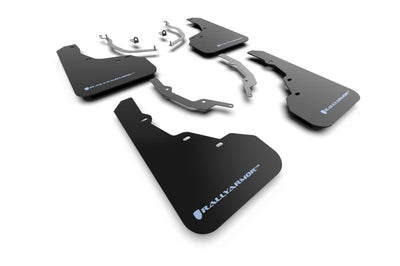 Rally Armor 2022 Hyundai Santa Cruz Black Mud Flap w/ Light Blue Logo - Body & Protection