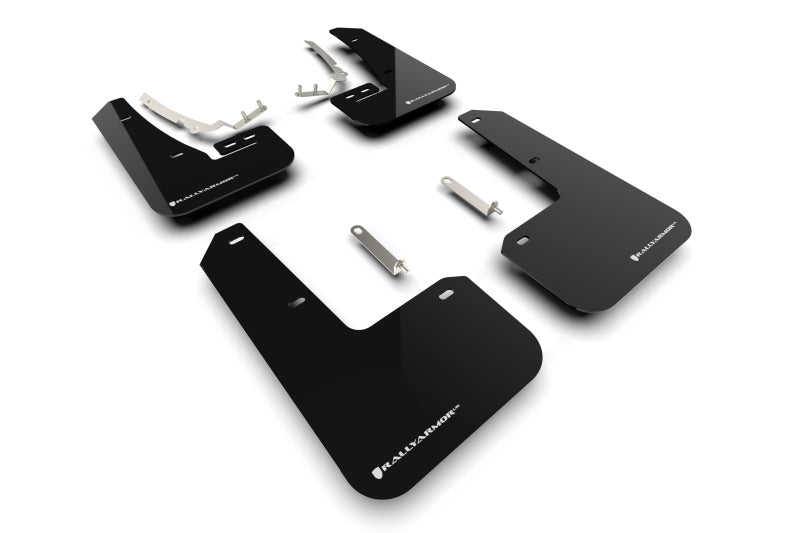 Rally Armor 2022 MK8 Volkswagen Golf GTI/R Black UR Mud Flap w/ White Logo - Body & Protection