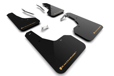 Rally Armor 2022 Subaru Forester (Incl. Wilderness) Black UR Mud Flap w/ Wild Orange Logo - Body & Protection