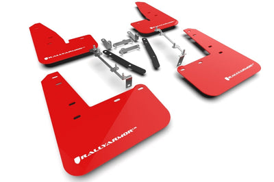 Rally Armor 2023 Toyota GR Corolla Red UR Mud Flap w/ White Logo - Body & Protection