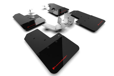 Rally Armor 21-22 Ford Bronco (Plstc Bmpr + RR - NO Rptr/Sprt) Blk Mud Flap w/Red Logo - Body & Protection