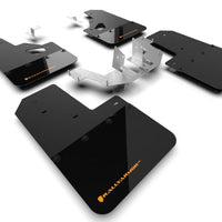 Rally Armor 21-22 Ford Bronco (Plstc Bmpr + RR - NO Rptr/Sprt) Blk Mud Flap w/Cy Orange Logo - Body & Protection