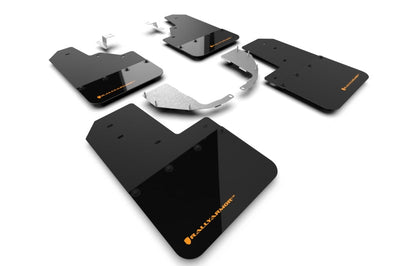 Rally Armor 21-22 Ford Bronco (Steel Bmpr - NO Rptr/Sprt - RR/RB) Blk Mud Flap w/Cy Orange Logo - Body & Protection