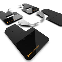 Rally Armor 21-22 Ford Bronco (Steel Bmpr + RB - NO Rptr/Sprt) Blk Mud Flap w/Cy Orange Logo - Body & Protection