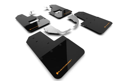 Rally Armor 21-22 Ford Bronco (Steel Bmpr + RB - NO Rptr/Sprt) Blk Mud Flap w/Cy Orange Logo - Body & Protection