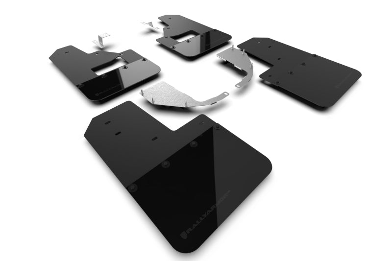 Rally Armor 21-22 Ford Bronco (Steel Bmpr + RB - NO Rptr/Sprt) Blk Mud Flap w/Met. Logo - Body & Protection