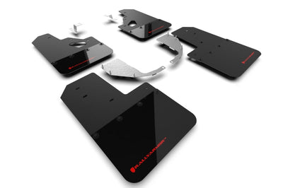 Rally Armor 21-22 Ford Bronco (Steel Bmpr + RR - NO Rptr/Sprt) Blk Mud Flap w/Red Logo - Body & Protection