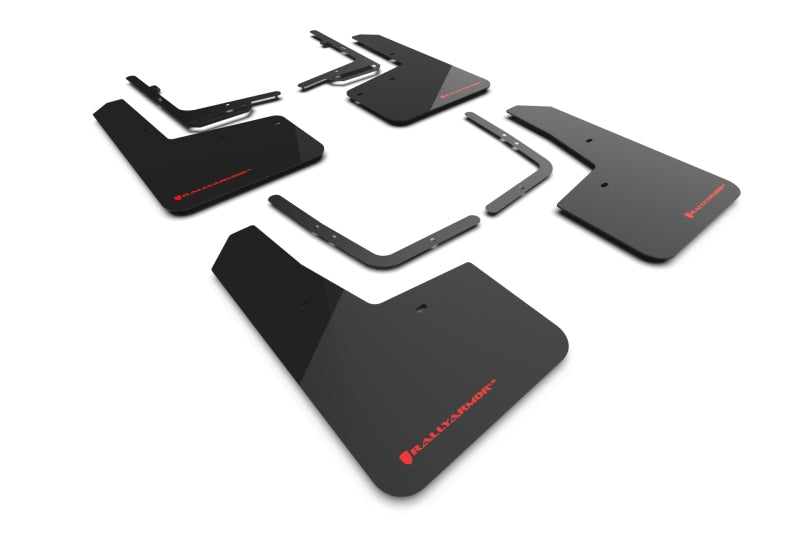 Rally Armor 21-23 Ford F-150 Raptor Black UR Mud Flap w/ Red Logo - Body & Protection