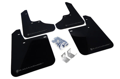 Rally Armor 93-01 Subaru Impreza RS Black UR Mud Flap w/ Grey Logo - Body & Protection