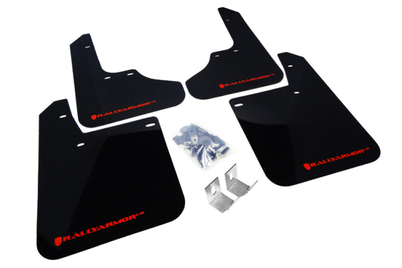Rally Armor 93-01 Subaru Impreza RS Black UR Mud Flap w/ Red Logo - Body & Protection