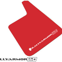Rally Armor Universal Fit (No Hardware) UR Plus Red Mud Flap w/ White Logo - Body & Protection