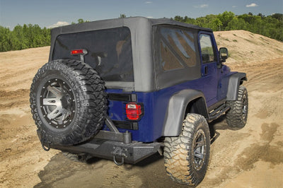 Rampage 04-06 Jeep Wrangler(TJ) Unlimited OEM Replacement Soft Upper Doors - Black Denim - Interior Accessories