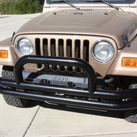Rampage 1976-1983 Jeep CJ5 Double Tube Bumper Front - Black - Bumpers Grilles & Guards