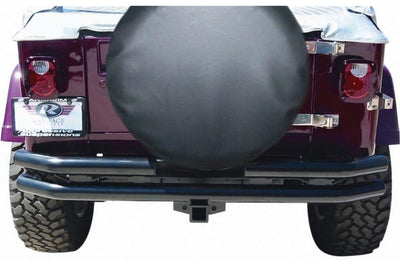 Rampage 1976-1983 Jeep CJ5 Double Tube Rear Bumper - Black - Bumpers Grilles & Guards