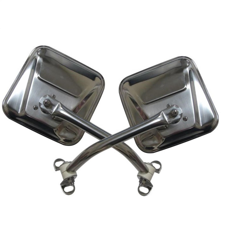 Rampage 1976-1983 Jeep CJ5 Mirror Kit - Stainless - Exterior Styling