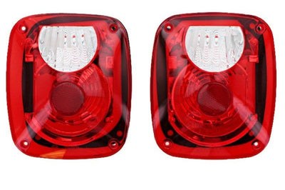 Rampage 1976-1983 Jeep CJ5 Taillight Conversion Kit - Brite - Lights