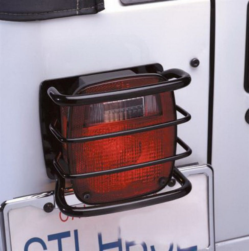 Rampage 1976-1983 Jeep CJ5 Taillight Euroguards - Black - Lights