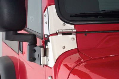 Rampage 1976-1983 Jeep CJ5 Windshield Hinge - Stainless - Exterior Styling
