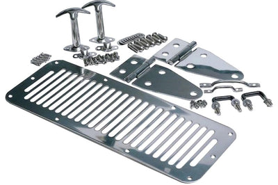 Rampage 1978-1983 Jeep CJ5 Hood Set - Stainless - Exterior Styling