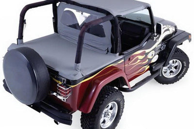 Rampage 1987-1991 Jeep Wrangler(YJ) Cab Soft Top And Tonneau Cover - Black Denim - Roofs & Roof Accessories