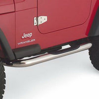 Rampage 1987-1995 Jeep Wrangler(YJ) 3 Inch Round Nerf Bar - Polished - Bars & Running Boards