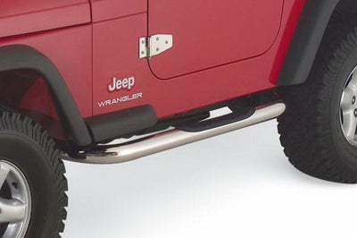 Rampage 1987-1995 Jeep Wrangler(YJ) 3 Inch Round Nerf Bar - Polished - Bars & Running Boards