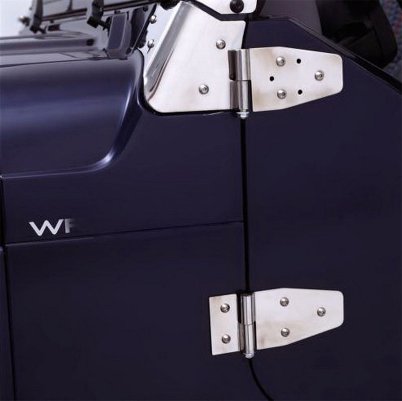 Rampage 1987-1995 Jeep Wrangler(YJ) Door Hinges - Stainless - Exterior Styling