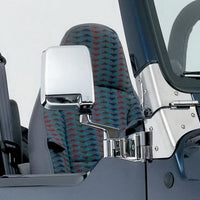 Rampage 1987-1995 Jeep Wrangler(YJ) Half Door Side Mirrors - Chrome - Exterior Styling