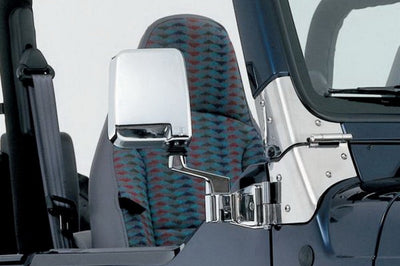 Rampage 1987-1995 Jeep Wrangler(YJ) Half Door Side Mirrors - Chrome - Exterior Styling