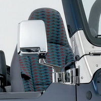 Rampage 1987-1995 Jeep Wrangler(YJ) Half Door Side Mirrors - Chrome - Exterior Styling