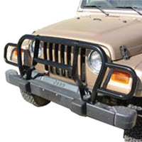 Rampage 1987-1995 Jeep Wrangler(YJ) Headlight Euro Grill Guard - Black - Bumpers Grilles & Guards