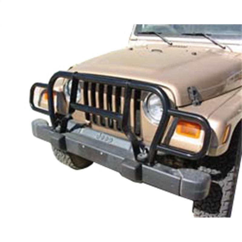 Rampage 1987-1995 Jeep Wrangler(YJ) Headlight Euro Grill Guard - Black - Bumpers Grilles & Guards