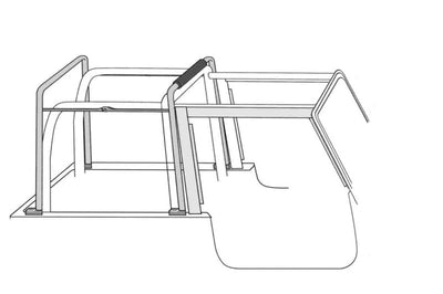 Rampage 1987-1995 Jeep Wrangler(YJ) Soft Top Hardware - Black - Roofs & Roof Accessories