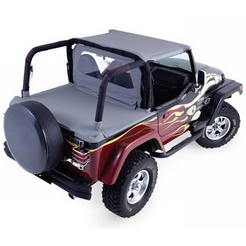 Rampage 1992-1995 Jeep Wrangler(YJ) Cab Soft Top And Tonneau Cover - Black Denim - Roofs & Roof Accessories