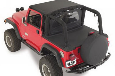 Rampage 1992-1995 Jeep Wrangler(YJ) Tonneau Cover - Black Denim - Roofs & Roof Accessories
