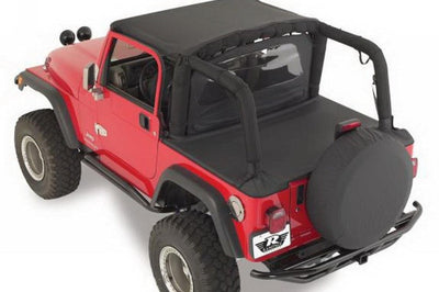 Rampage 1992-1995 Jeep Wrangler(YJ) Tonneau Cover - Black Denim - Roofs & Roof Accessories