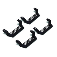 Rampage 1999-2019 Jeep Rock Rail Short Step Universal 4 Piece Set - Black - Nerf Bars & Running Boards
