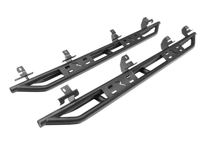 Rampage 20-22 Jeep Gladiator SRS Sidebar Rock Crawler Steps - Black - Nerf Bars & Running Boards