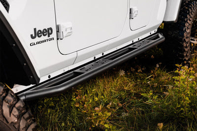 Rampage 20-22 Jeep Gladiator SRS Sidebar Rock Crawler Steps - Black - Nerf Bars & Running Boards