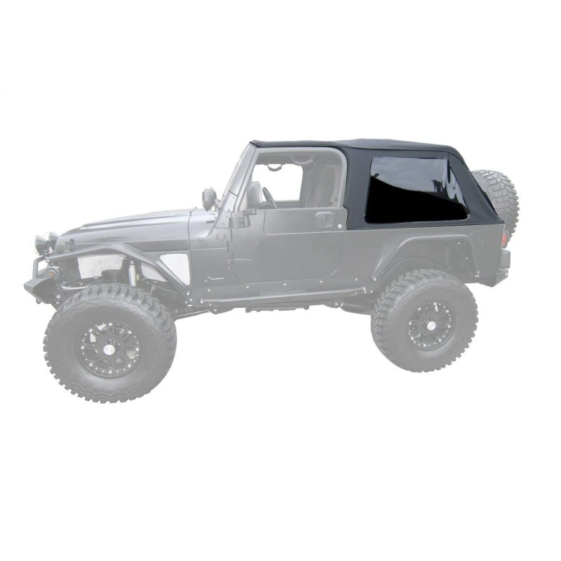 Rampage 2004-2006 Jeep Wrangler(TJ) LJ Unlimited Frameless Soft Top Kit - Black Diamond - Roofs & Roof Accessories