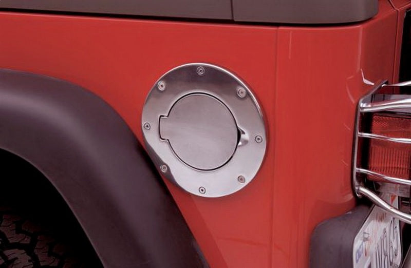Rampage 2007-2018 Jeep Wrangler(JK) Billet Style Gas Cover - Polished - Fuel Delivery