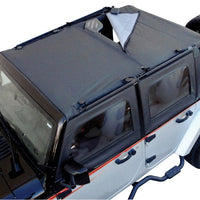 Rampage 2007-2018 Jeep Wrangler(JK) Combo Sun Brief/Safari Top - Black Diamond - Roofs & Roof Accessories