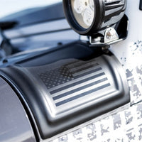 Rampage 2007-2018 Jeep Wrangler(JK) Cowl Cover 2-Door With American Flag - Black - Exterior Styling