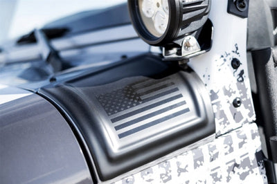 Rampage 2007-2018 Jeep Wrangler(JK) Cowl Cover 2-Door With American Flag - Black - Exterior Styling