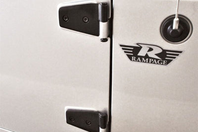 Rampage 2007-2018 Jeep Wrangler(JK) Door Hinges - Black - Exterior Styling