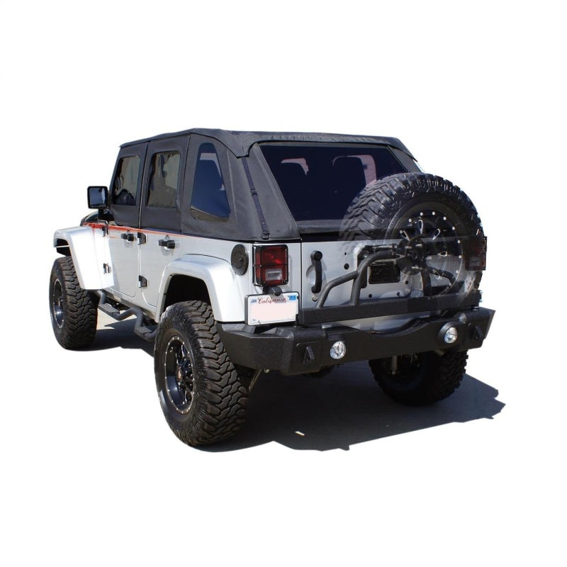 Rampage 2007-2018 Jeep Wrangler(JK) Recovery Bumper Rear - Black - Bumpers Grilles & Guards