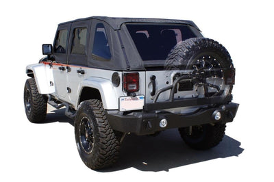 Rampage 2007-2018 Jeep Wrangler(JK) Recovery Bumper Rear - Black - Bumpers Grilles & Guards