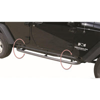 Rampage 2007-2018 Jeep Wrangler(JK) Srs Side Bar Rockerguard Step - Black - Nerf Bars & Running Boards