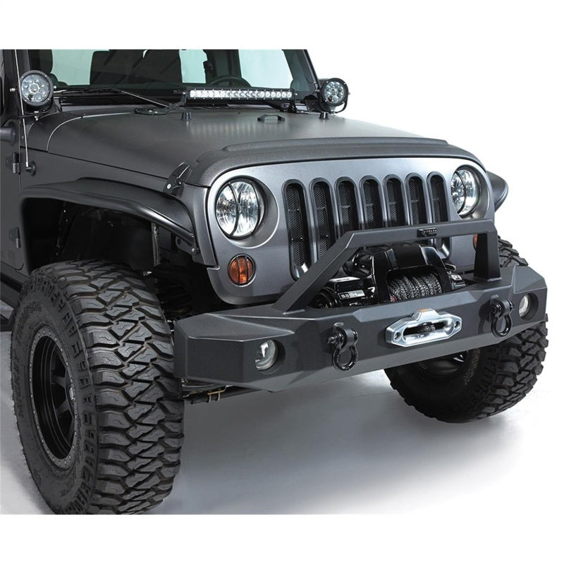 Rampage 2007-2018 Jeep Wrangler(JK) Trailguard Front Bumper - Black - Bumpers Grilles & Guards